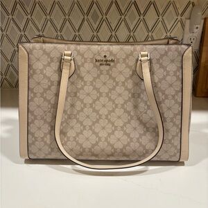 Kate Spade Cream and Tan Tote Bag